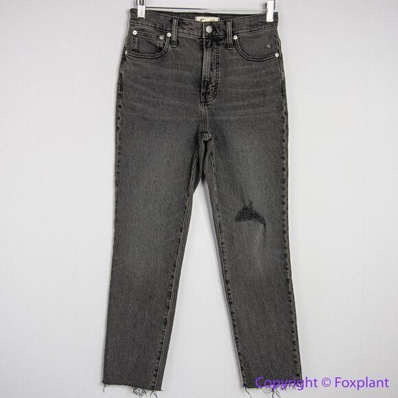 NEW Madewell Perfect Vintage Jean in Cosner Wash: Knee-Rip Edition,  26 - Picture 3 of 16
